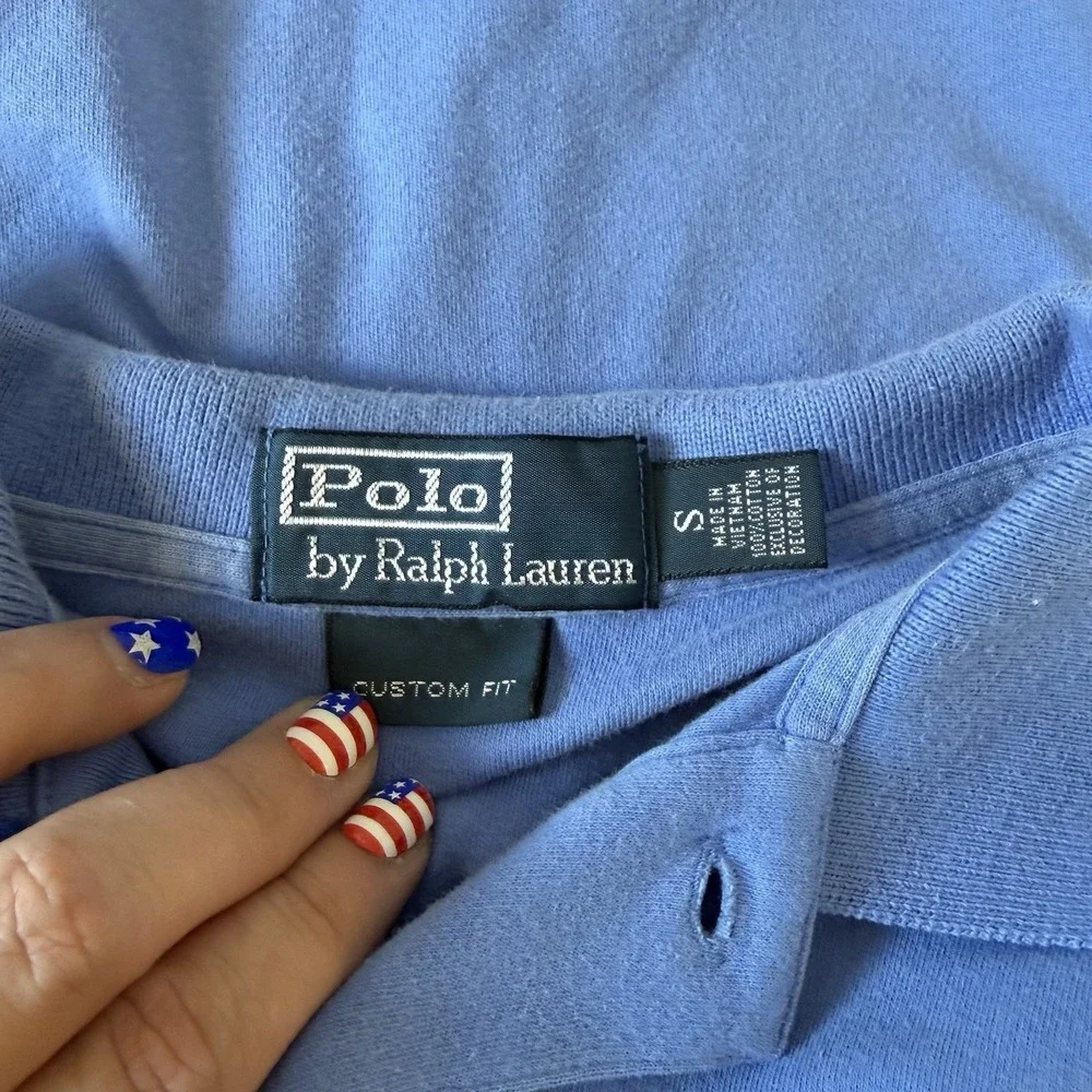 Polo Ralph Lauren Men's Short Sleeve Polo Shirt Small Blue Custom Fit Preppy